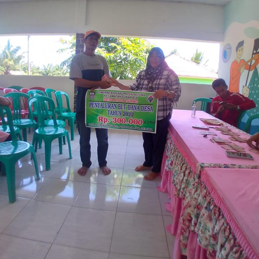 Penyaluran BLT-DD tahap I,2,3 Desa Kuti Agung, Kecamatan sukaraja,Kabupaten Seluma tahun 2022